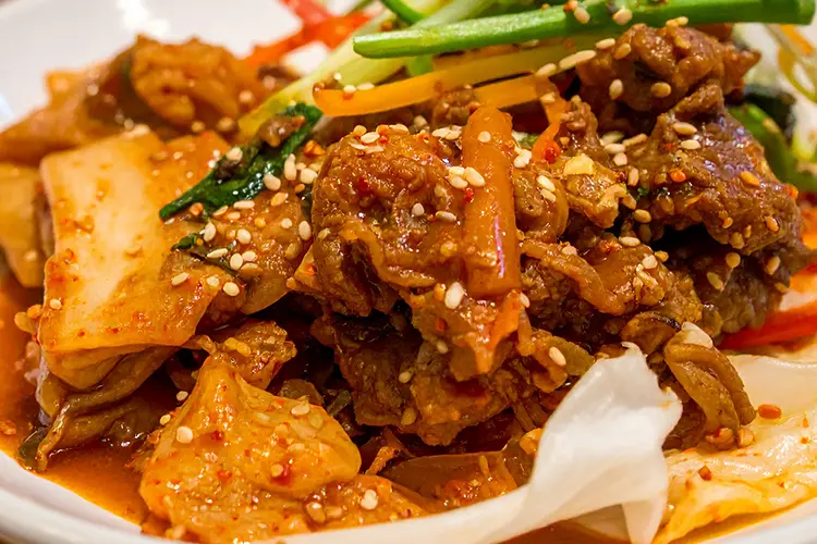 コチュジャン豚肉炒め定食