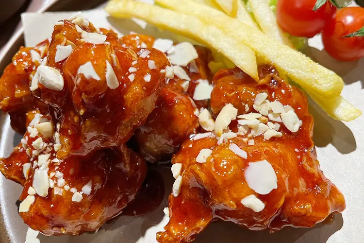 ヤンニョンチキン定食